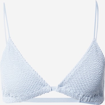 WEEKDAY Triangle Bikini Top 'AVA' in Blue: front