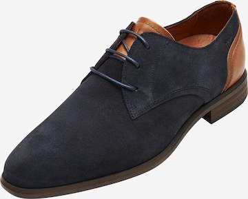 Van Lier Lace-Up Shoes 'Berlin' in Blue: front