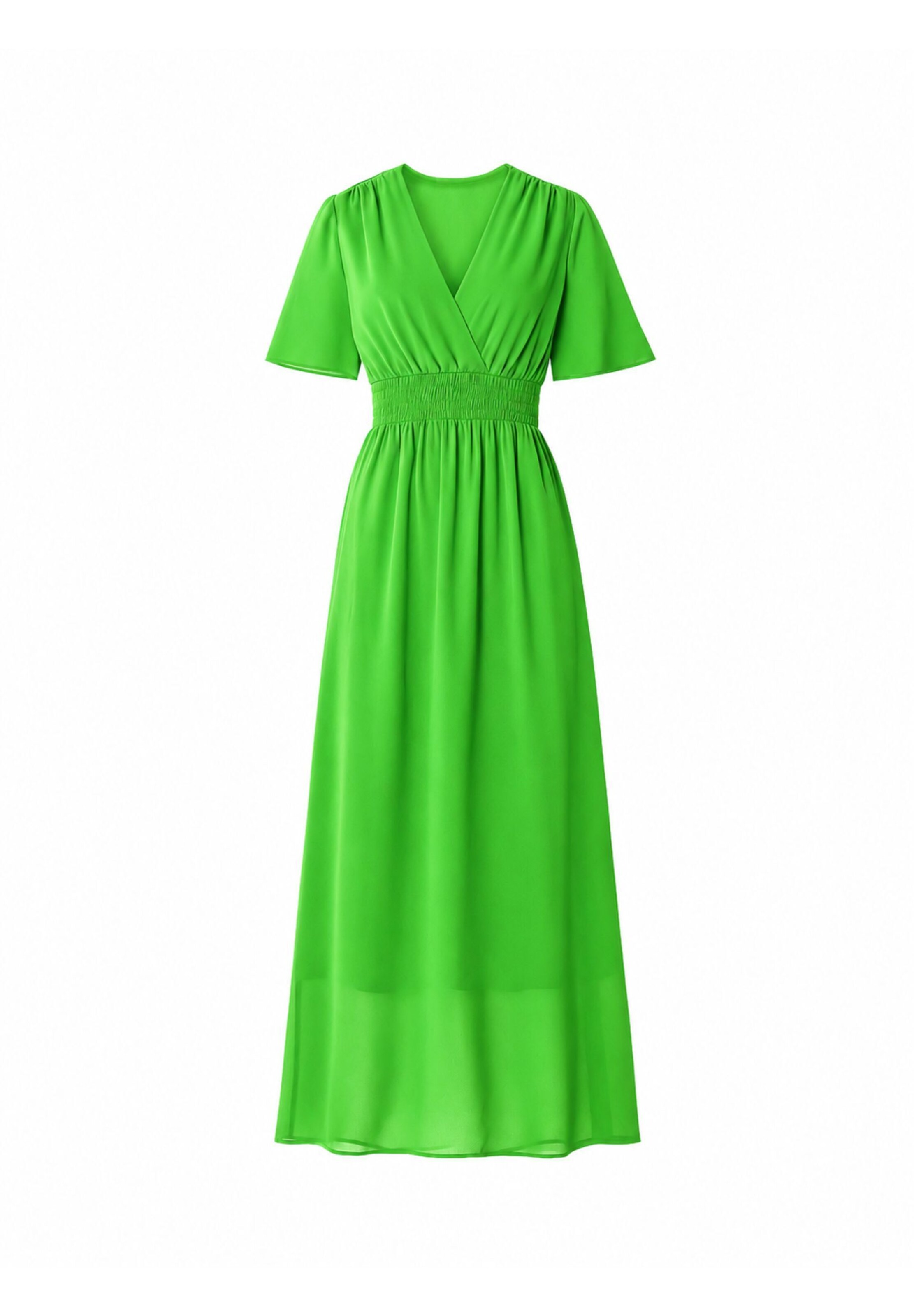 Elara Dress in Green: front