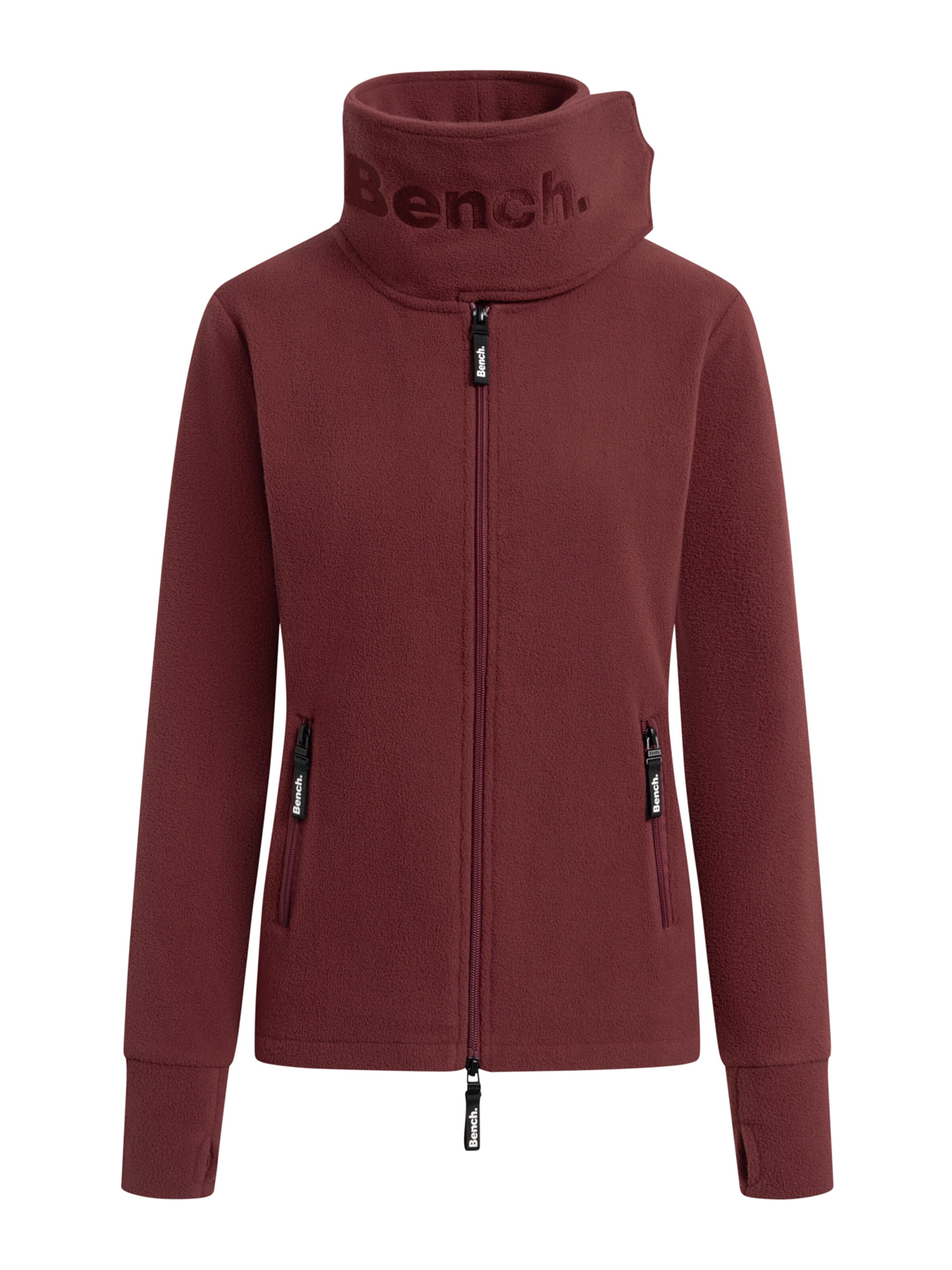 BENCH Fleecejacke 'Funnel' in Rot: Vorderseite