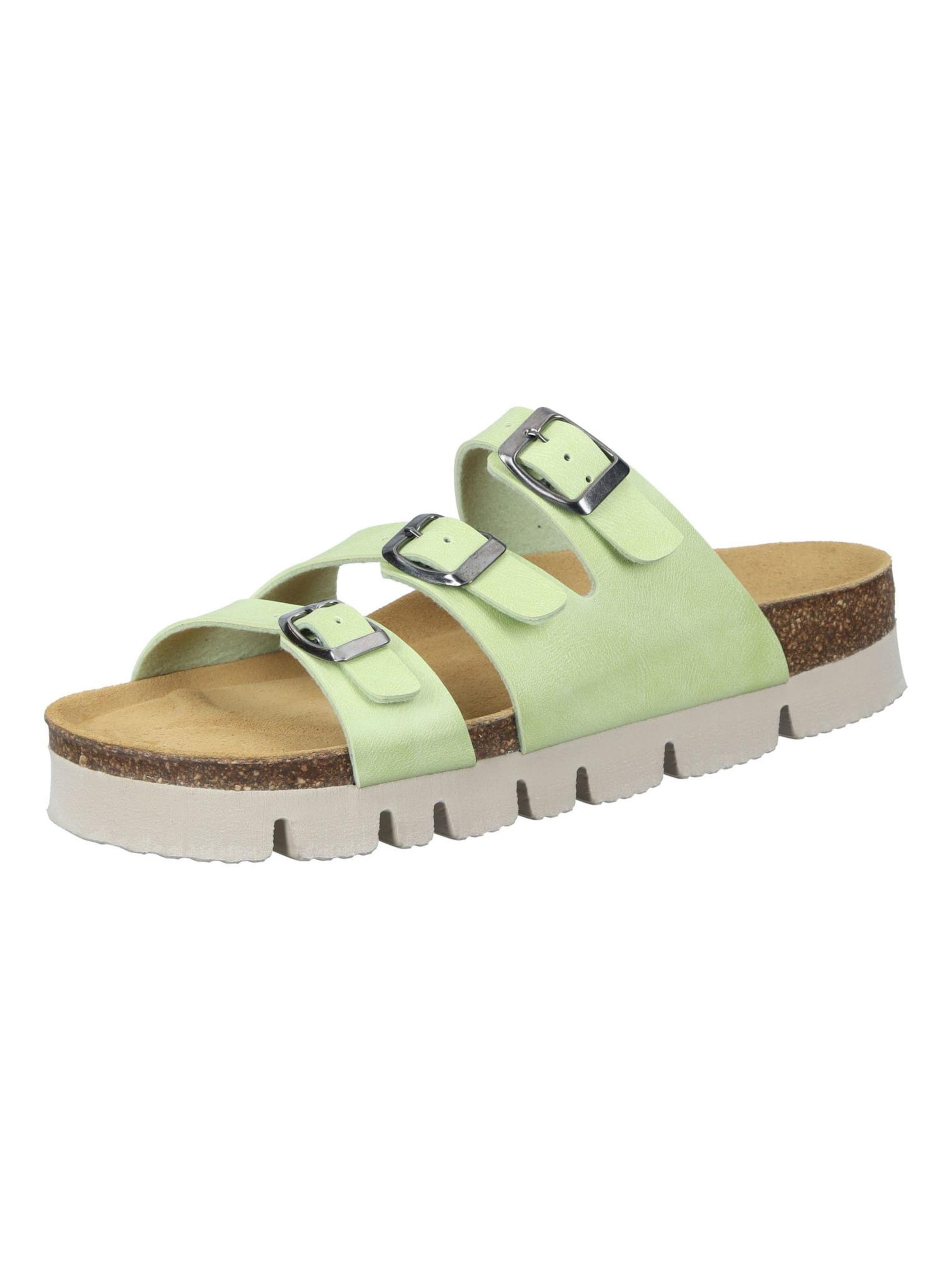 DR. BRINKMANN Mules 'NOVELDA' in Green: front