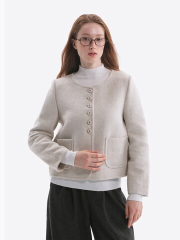 TorWeit Strickjacke 'Wool-Blend Coat Short'‌‌‌‌‌‌‌‌‌ in Weiß