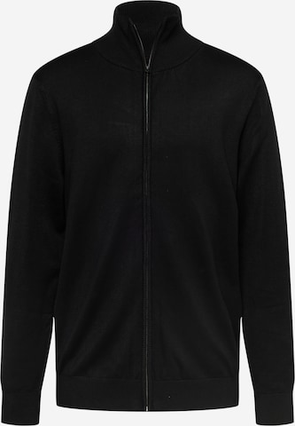 Petrol Industries Knit Cardigan in Black: front