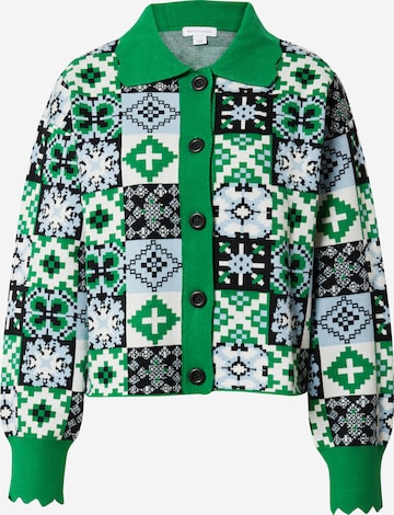 Cardigan Warehouse en vert : devant