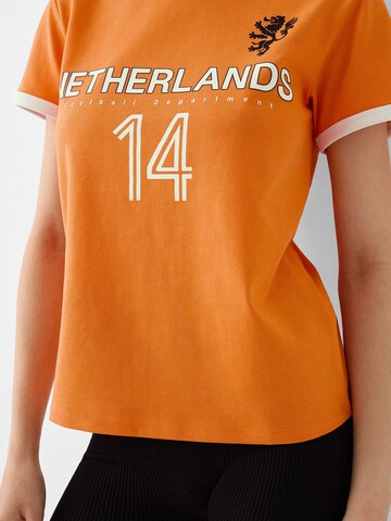 Bershka Shirt in Orange