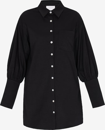 Chemisier 'Minimalistic' usha WHITE LABEL en noir : devant