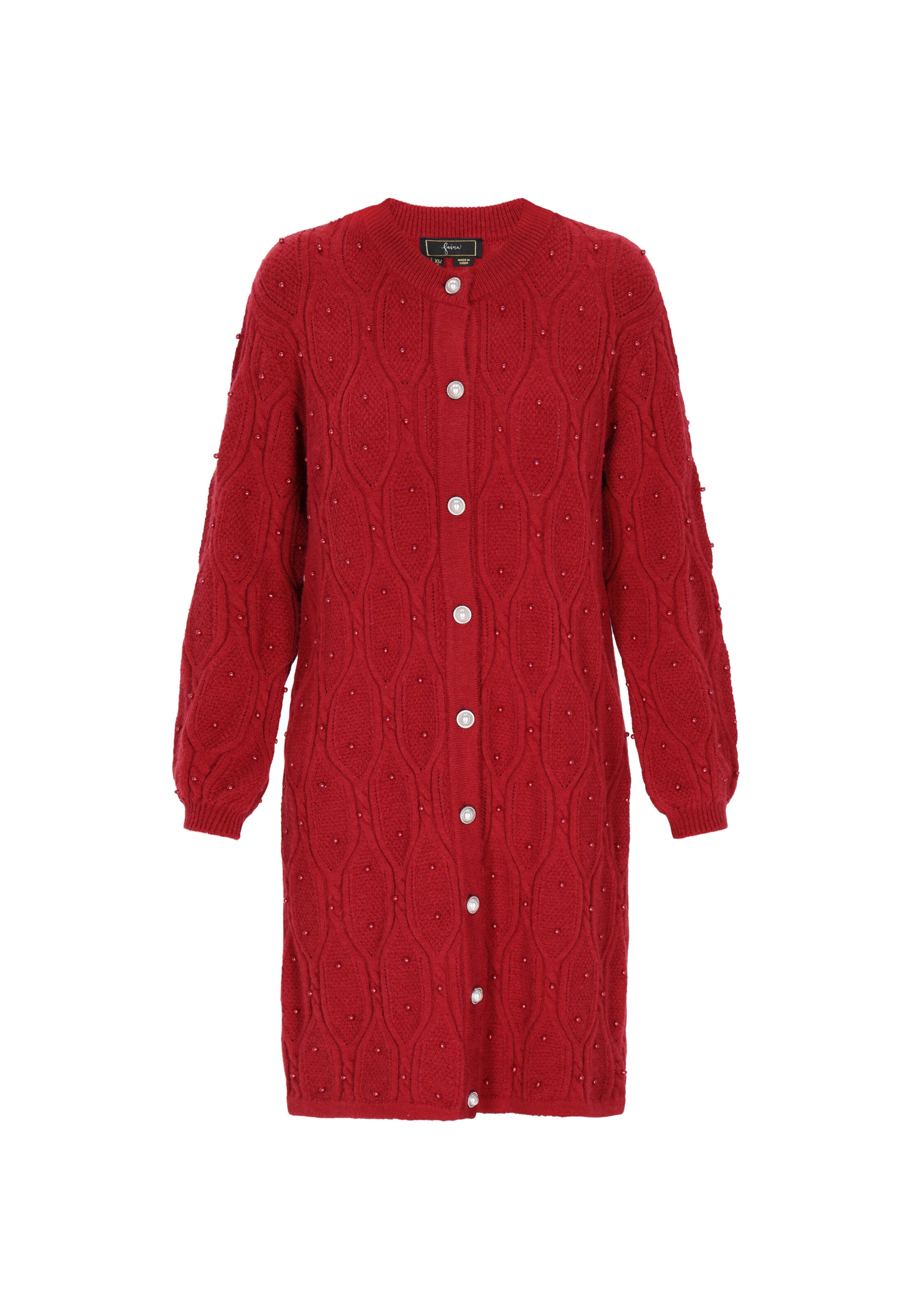 faina - Casaco de malha em vermelho: frente