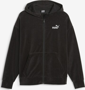 PUMA Sweatjacke 'ESS+' in Schwarz: predná strana