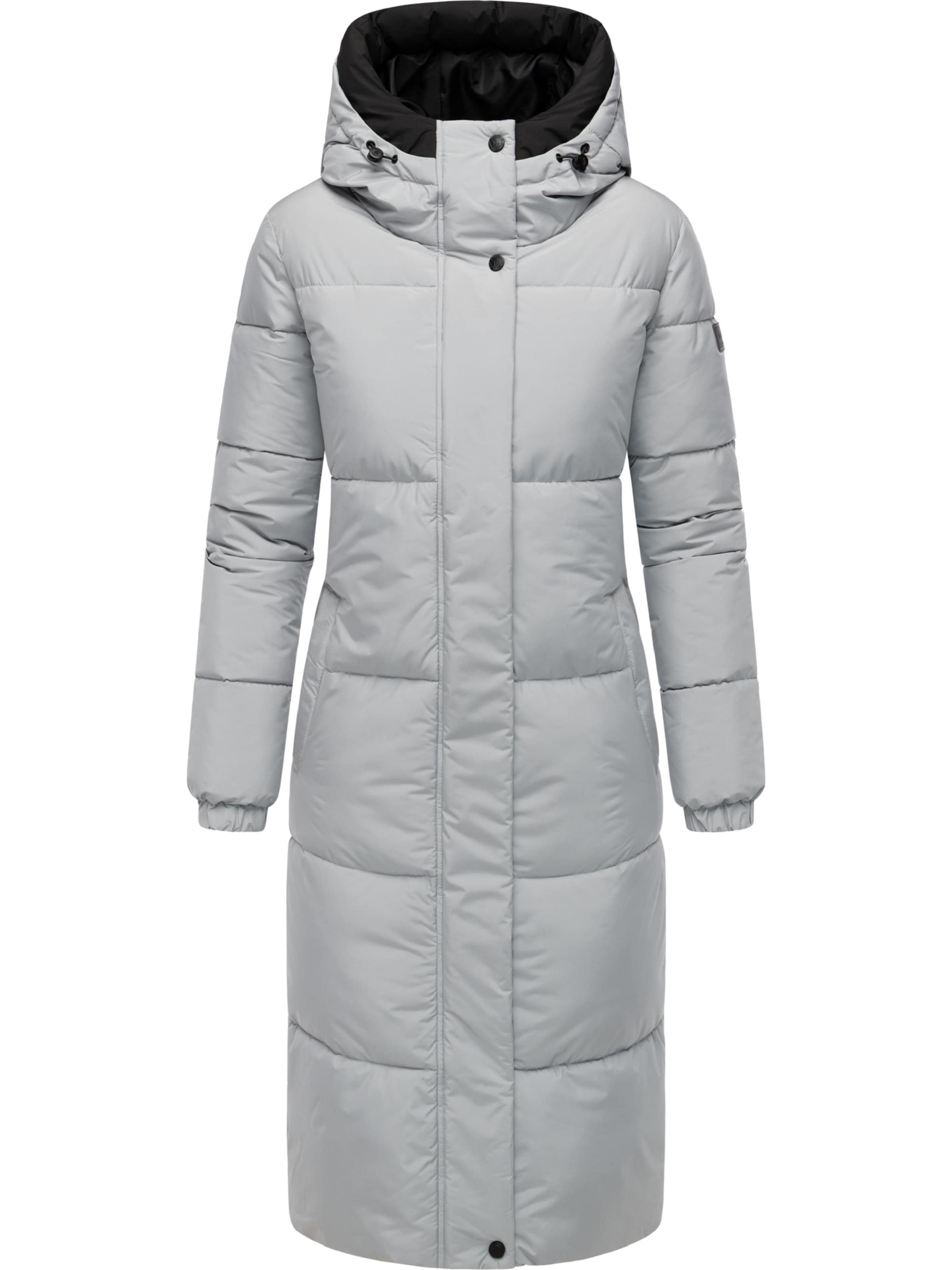 NAVAHOO Wintermantel 'Taublüte XIV' in Grijs: voorkant