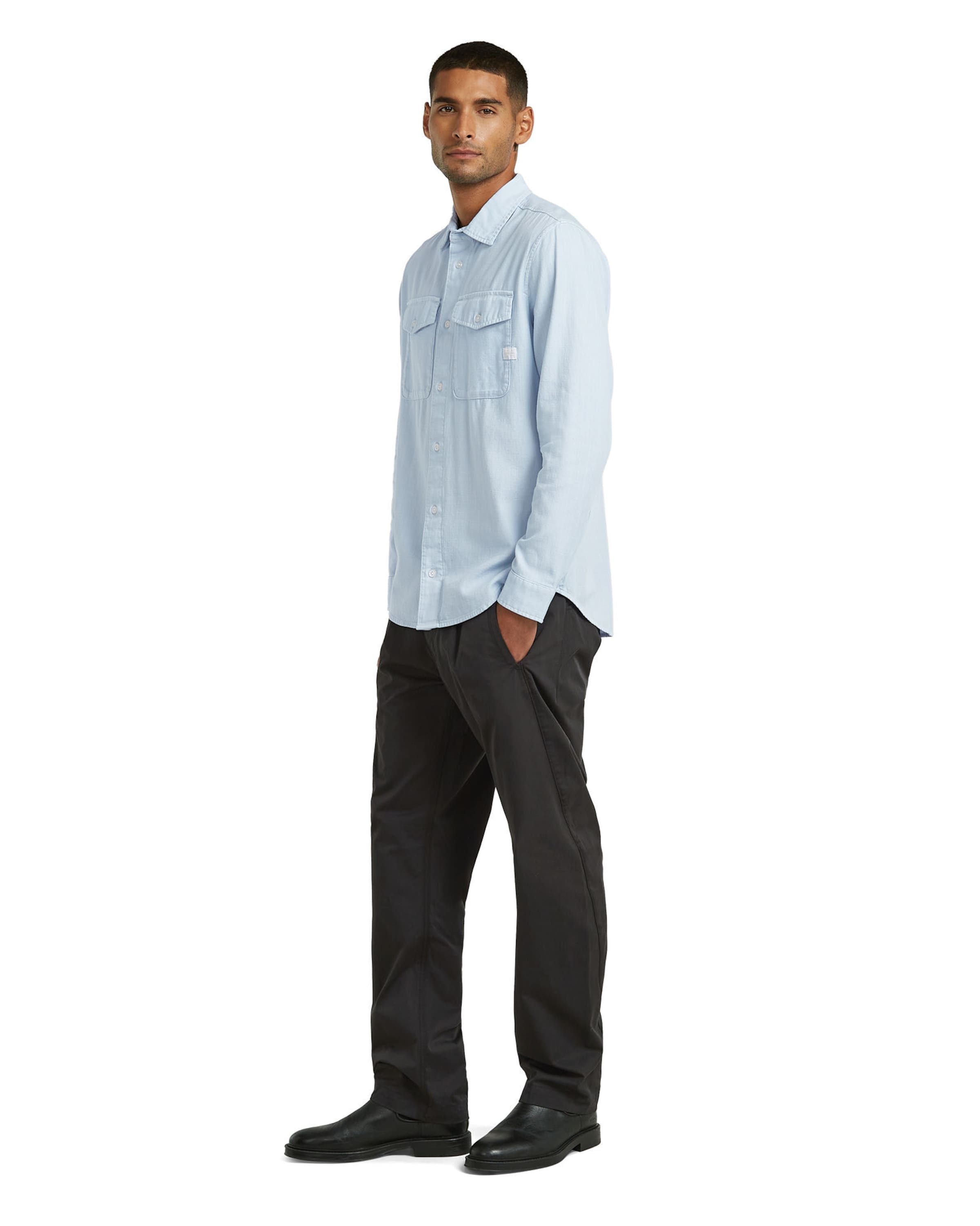 G-STAR Regular fit Overhemd 'Marine' in Blauw