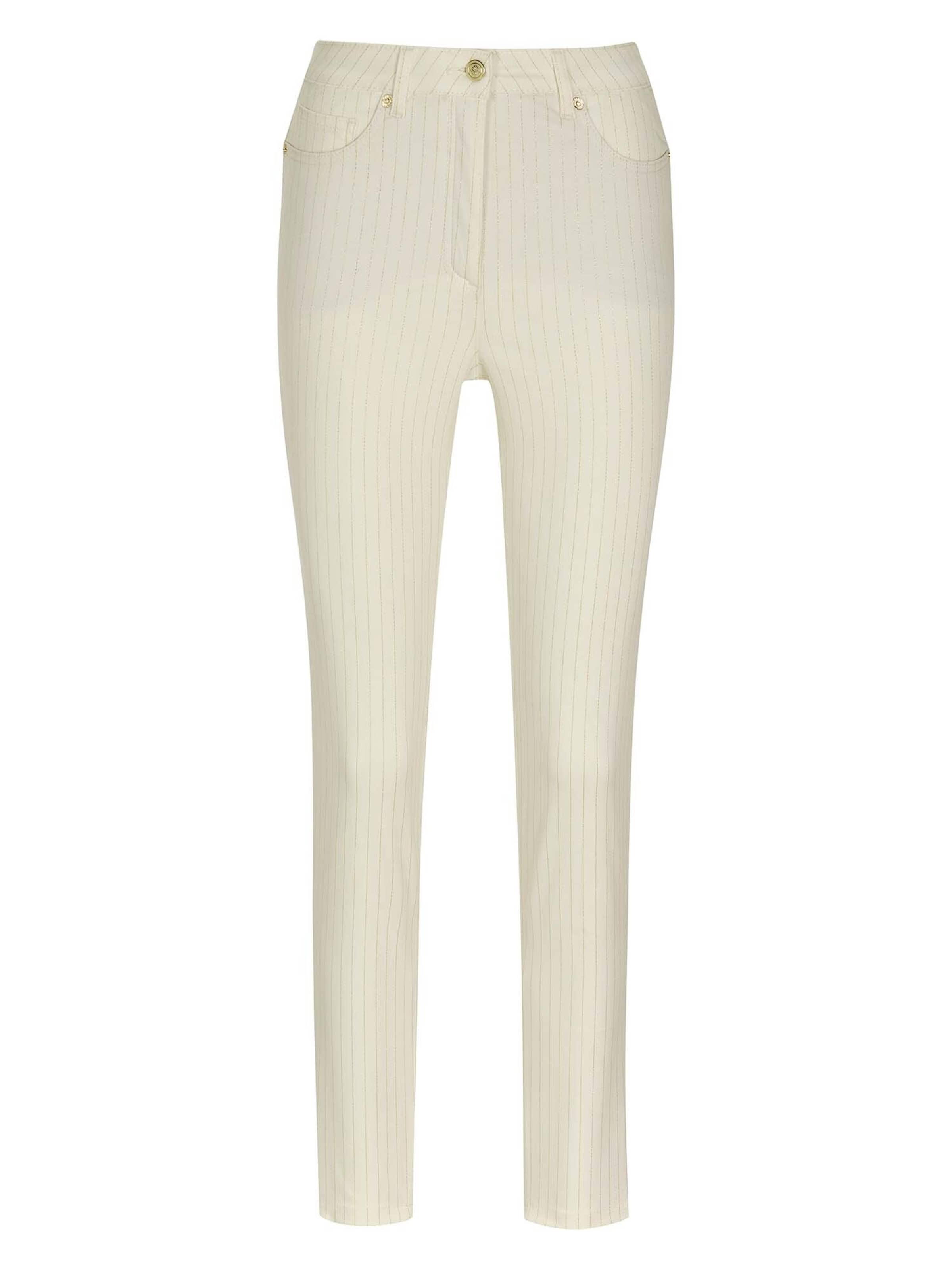 MADELEINE Tapered Trousers in White: front
