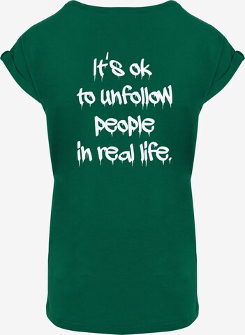 T-shirt 'Unfollow' Merchcode en vert