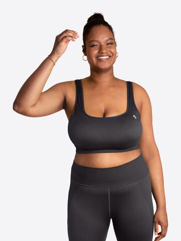 OCEANSAPART Bralette Sports bra 'Sydney' in Grey: front