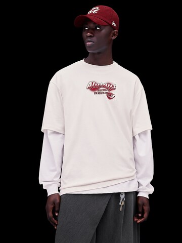 Bershka Shirt in Wit: voorkant