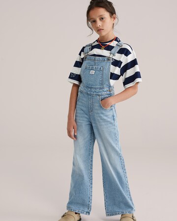 WE Fashion Loosefit Latzhose in Blau: Vorderseite