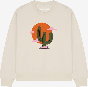 Sweat-shirt Watapparel en blanc : devant