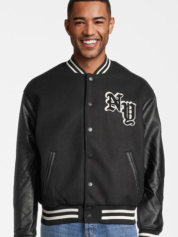 Veste mi-saison 'VARSITY' AÉROPOSTALE en noir