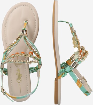 BUFFALO - Sandalias de dedo 'CAPRI VACAY' en verde