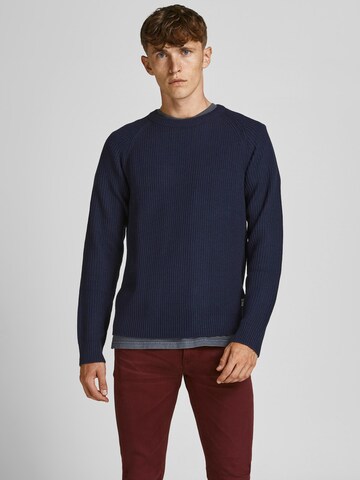 JACK & JONES Trui 'Annel' in Blauw: voorkant