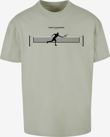 T-Shirt 'Tennis Round 1' Merchcode en vert : devant