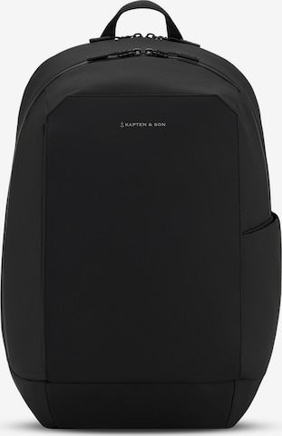 Kapten & Son Rucksack 'Oslo' in Schwarz: Vorderseite