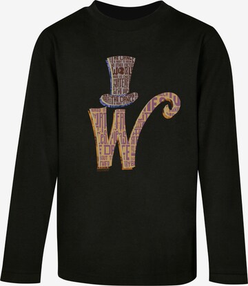 ABSOLUTE CULT Shirt 'Willy Wonka' in Zwart: voorkant