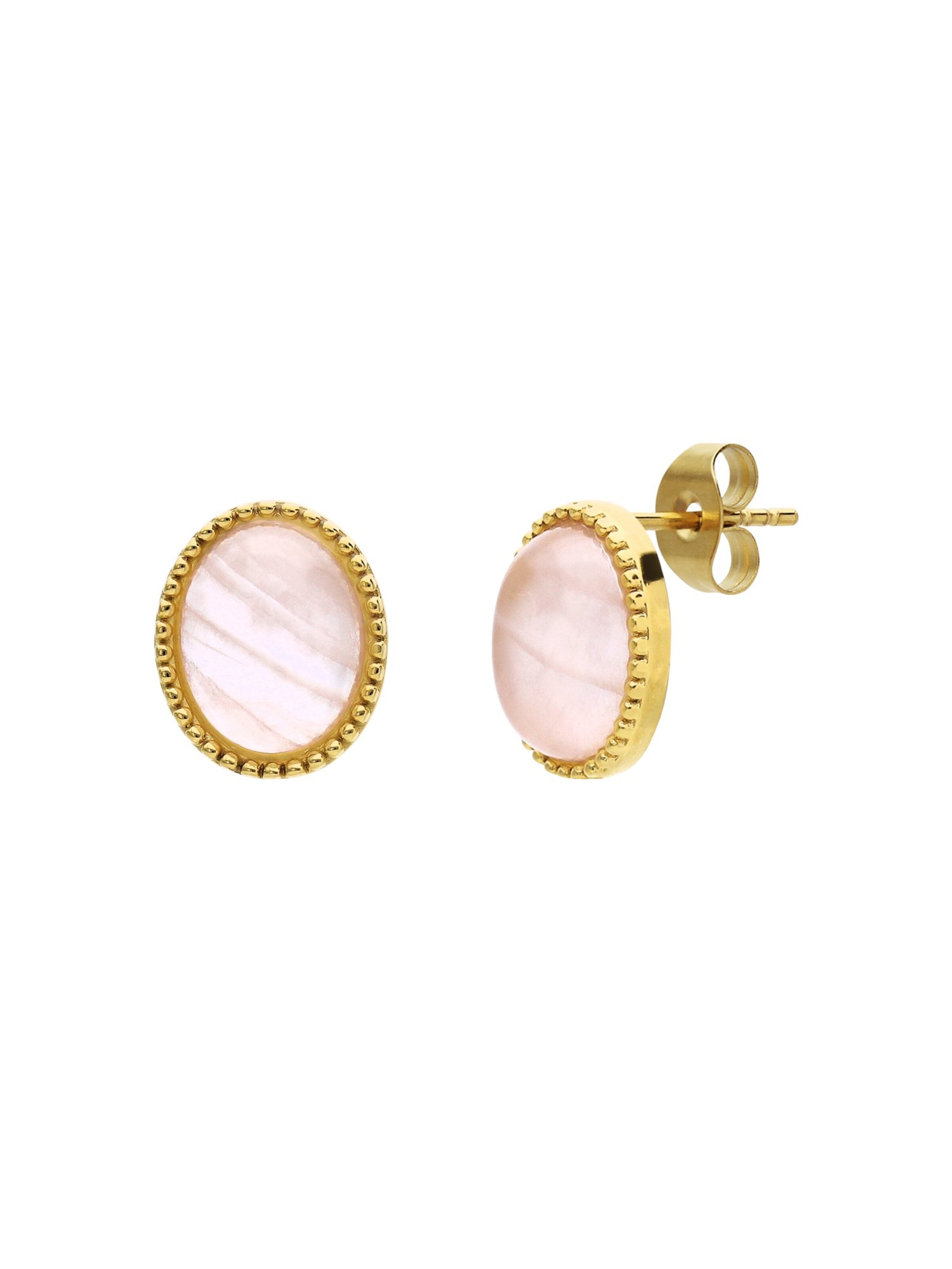 Boucles d'oreilles Lucardi en or : devant