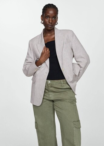 MANGO Blazer 'Malibu' in Grey: front