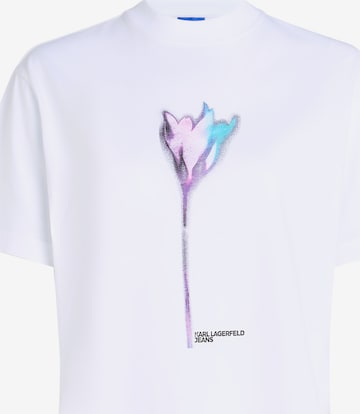 balta KARL LAGERFELD JEANS Marškinėliai: priekis