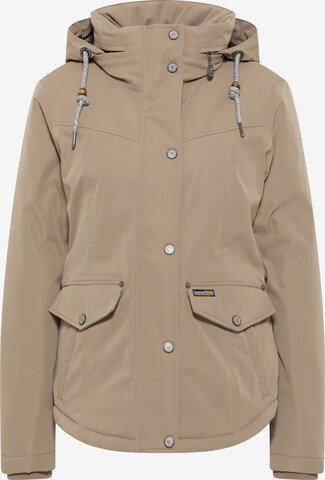 Schmuddelwedda Winter Jacket in Brown: front