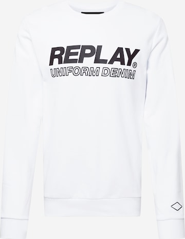 REPLAY Sweatshirt in White: front