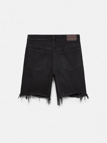 Pull&Bear Ohlapna forma Kavbojke | črna barva