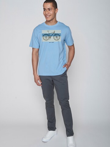 GREENBOMB Shirt 'Bike Urban Cycle' in Blauw