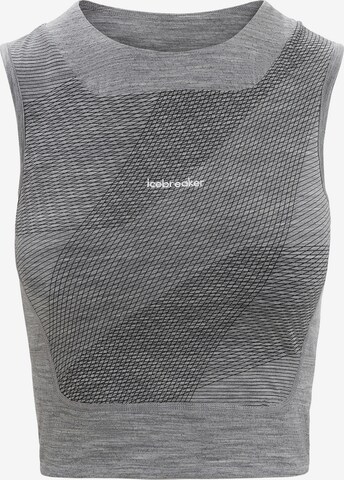 ICEBREAKER Sports top 'GEODETIC' in Grey: front