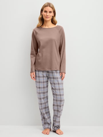 CALIDA Pajama shirt 'Alpine M&M' in Brown