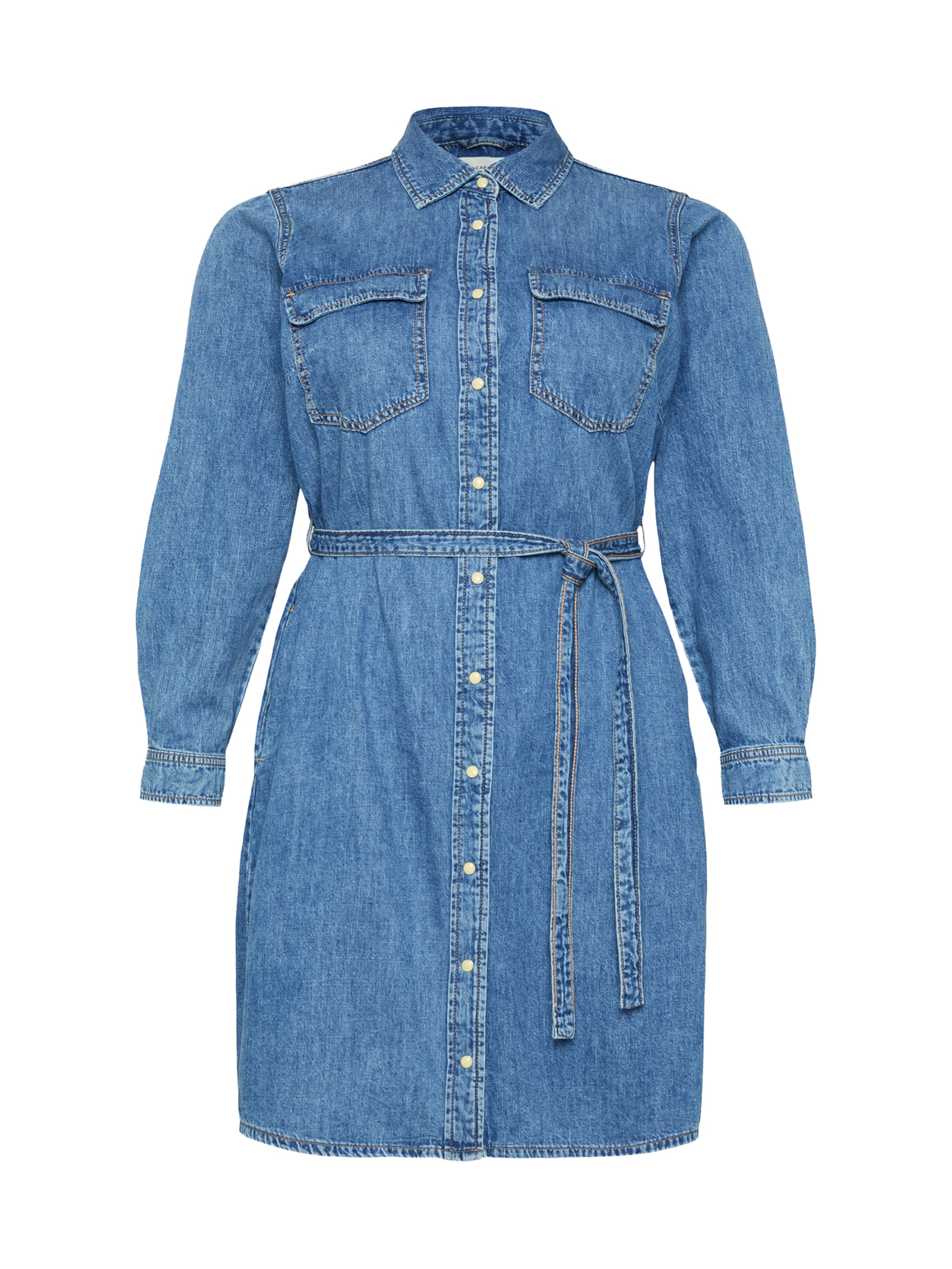 Robe-chemise 'CARTrudy' ONLY Carmakoma en bleu : devant