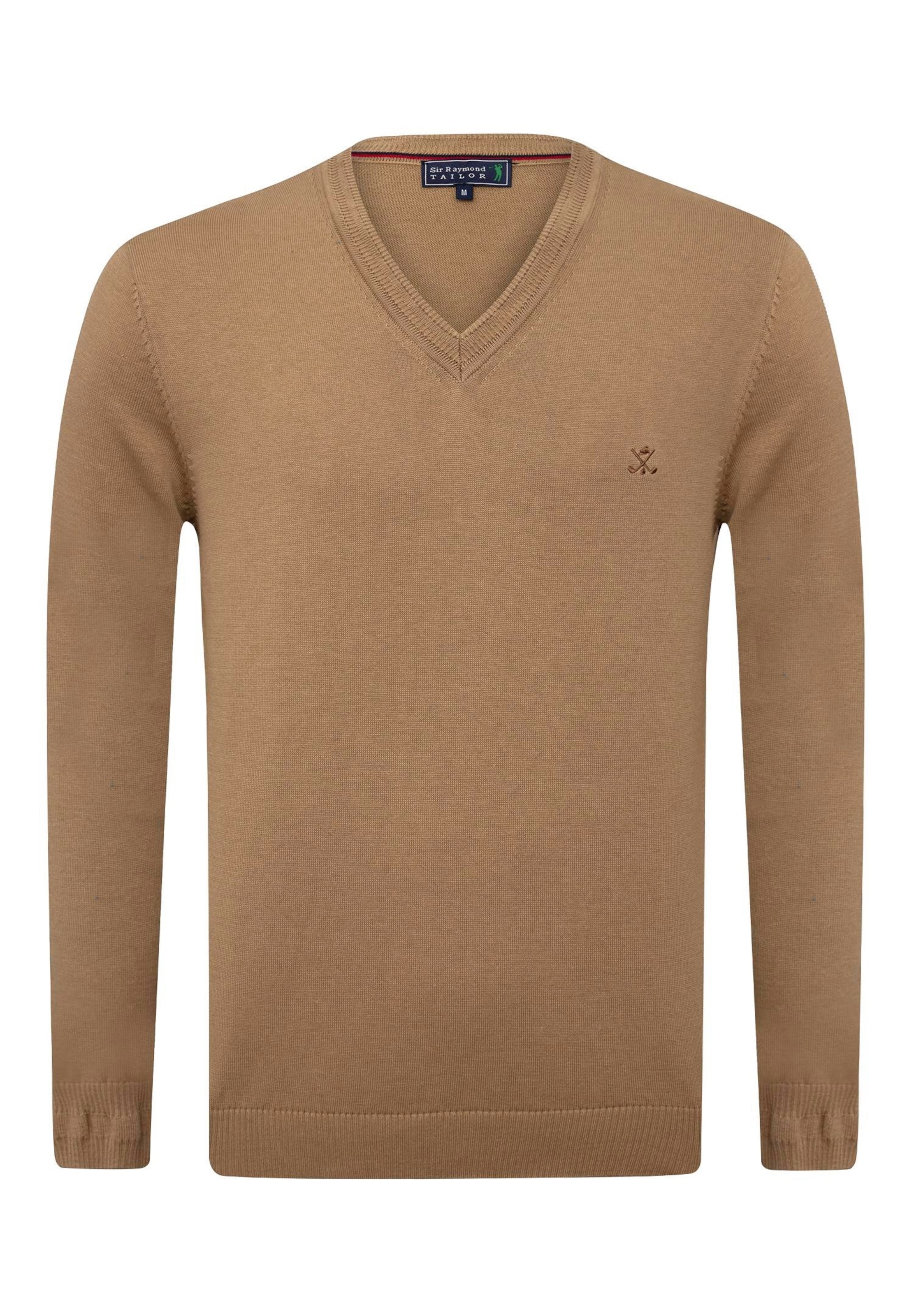 Sir Raymond Tailor Strickpullover 'Los Angeles' in Braun: Vorderseite