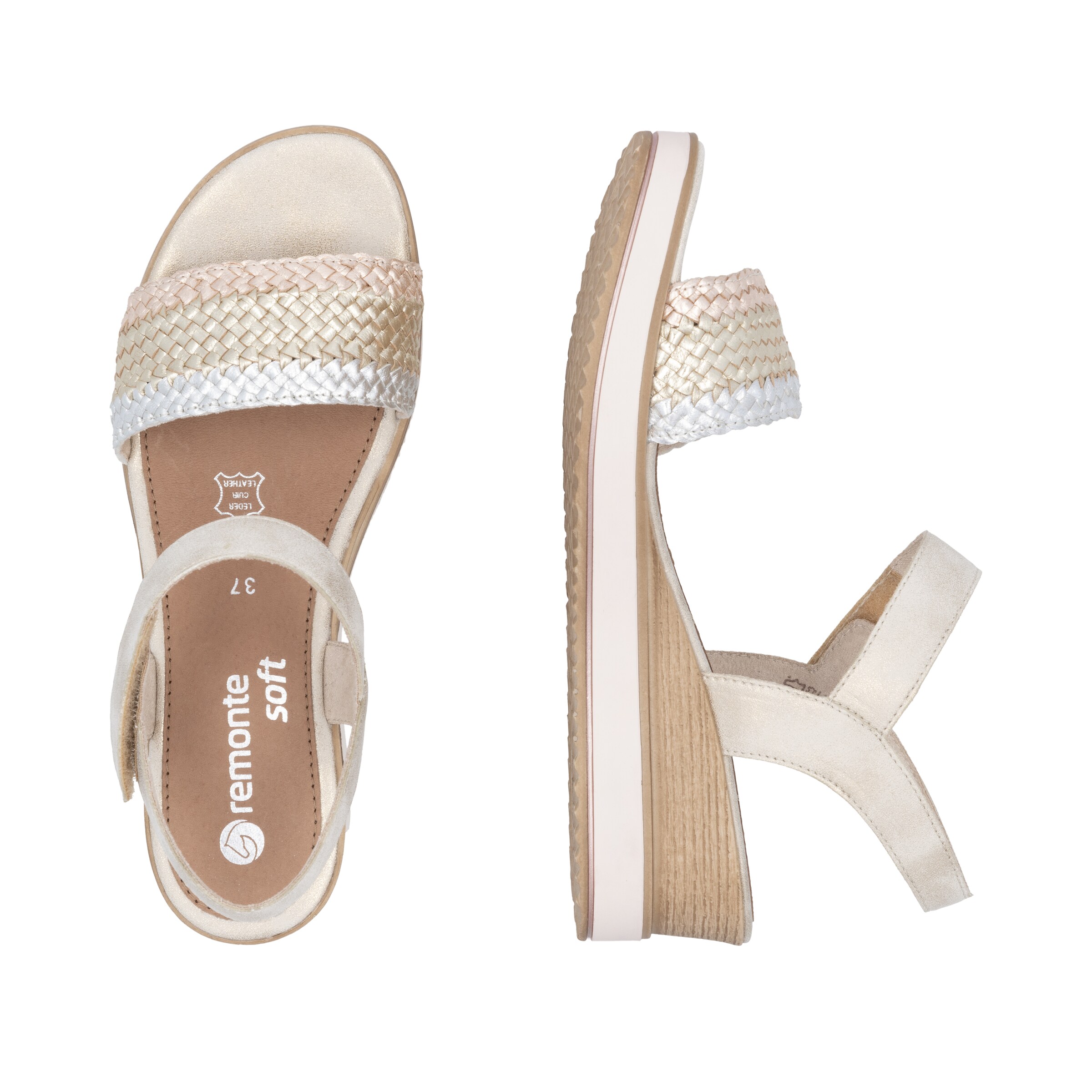 REMONTE Strap Sandals 'D6465' in Beige