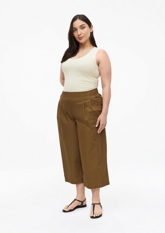 Wide Leg Pantalon à pince s.Oliver en marron