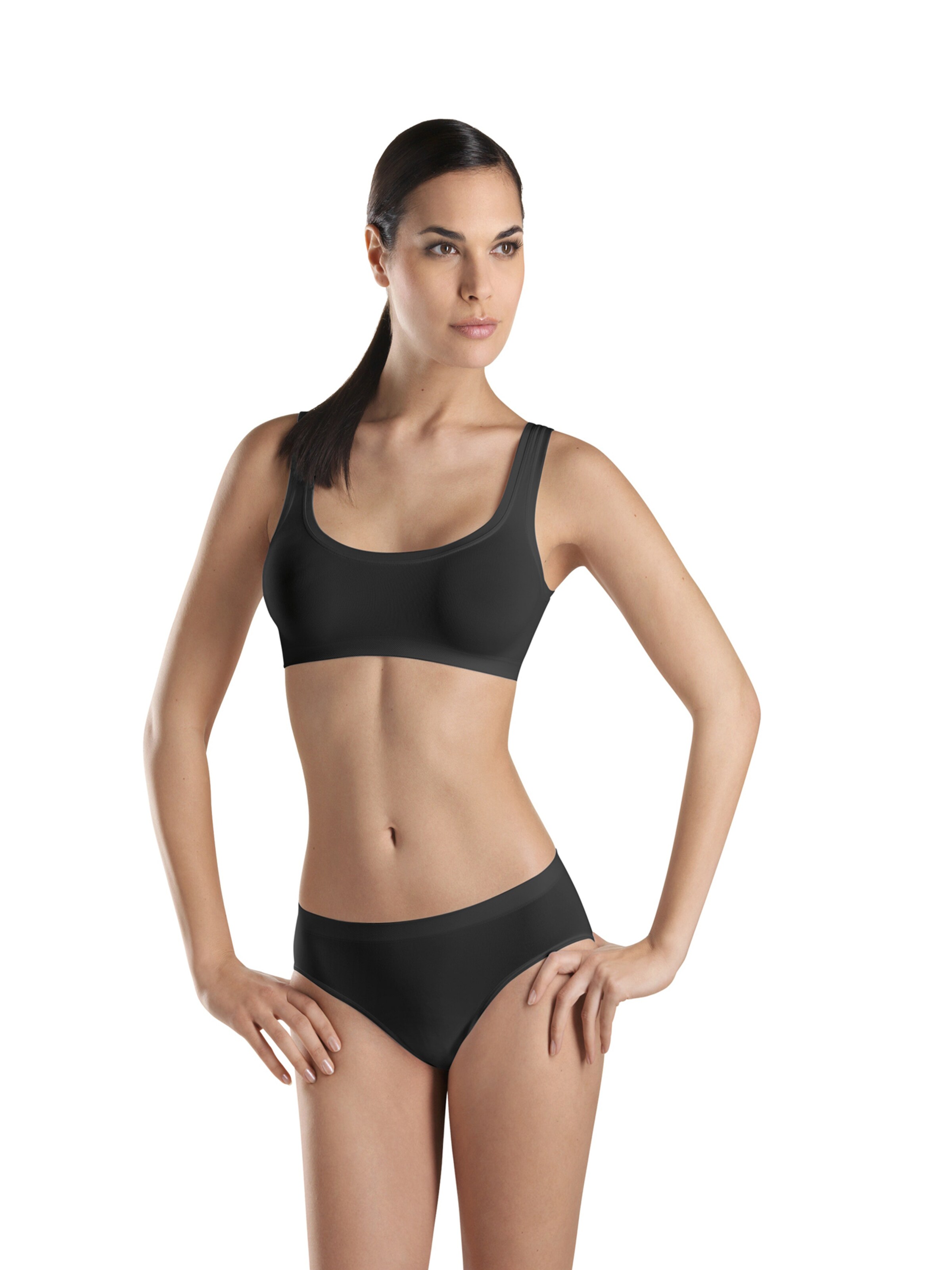 Hanro - Soutien Bustier Soutien ' Touch Feeling ' em preto: frente