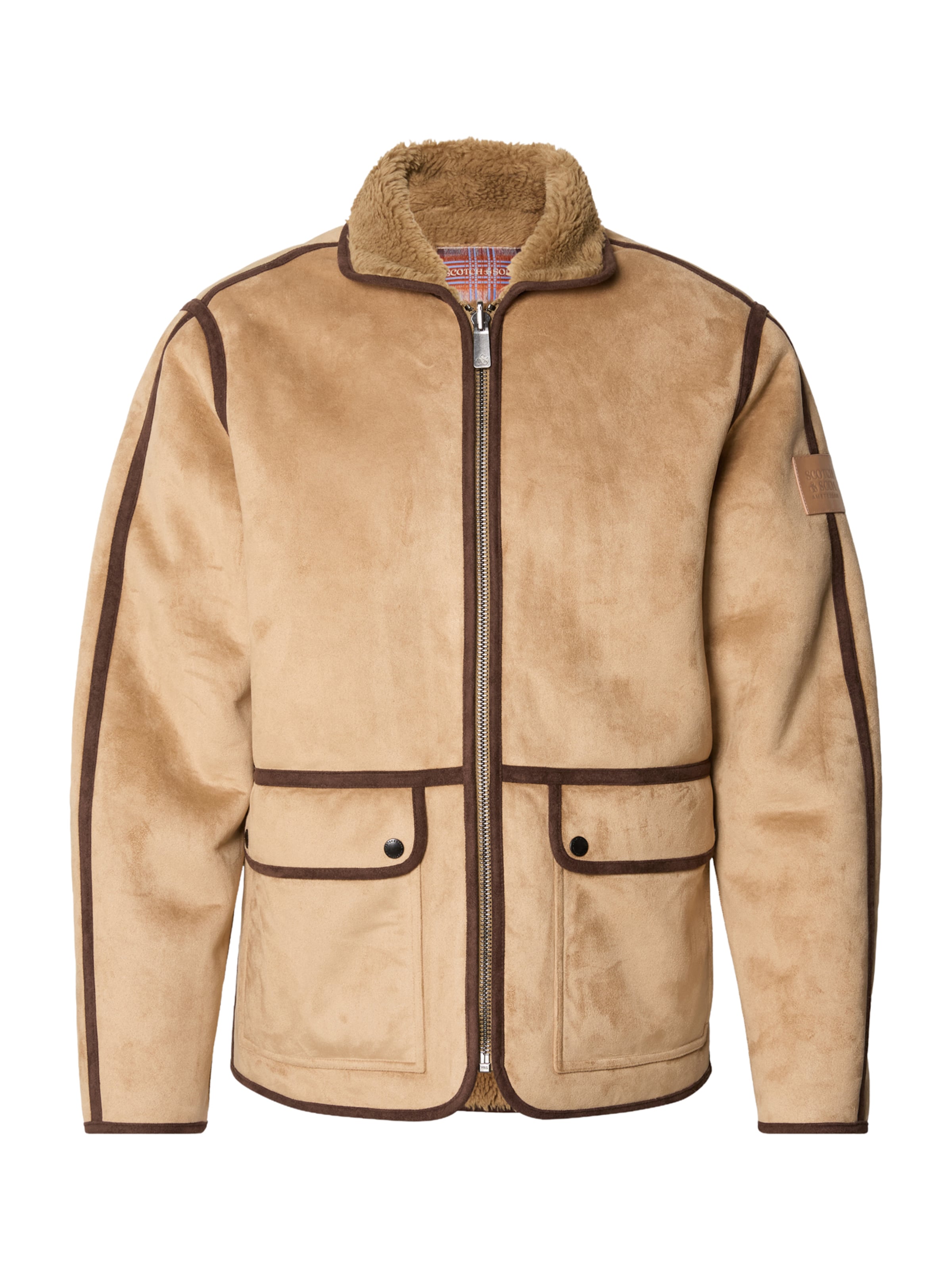 SCOTCH & SODA - Casaco meia-estação em bege: frente