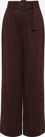 Loosefit Pantalon à pince 'ROBERTS' Calli en marron : devant