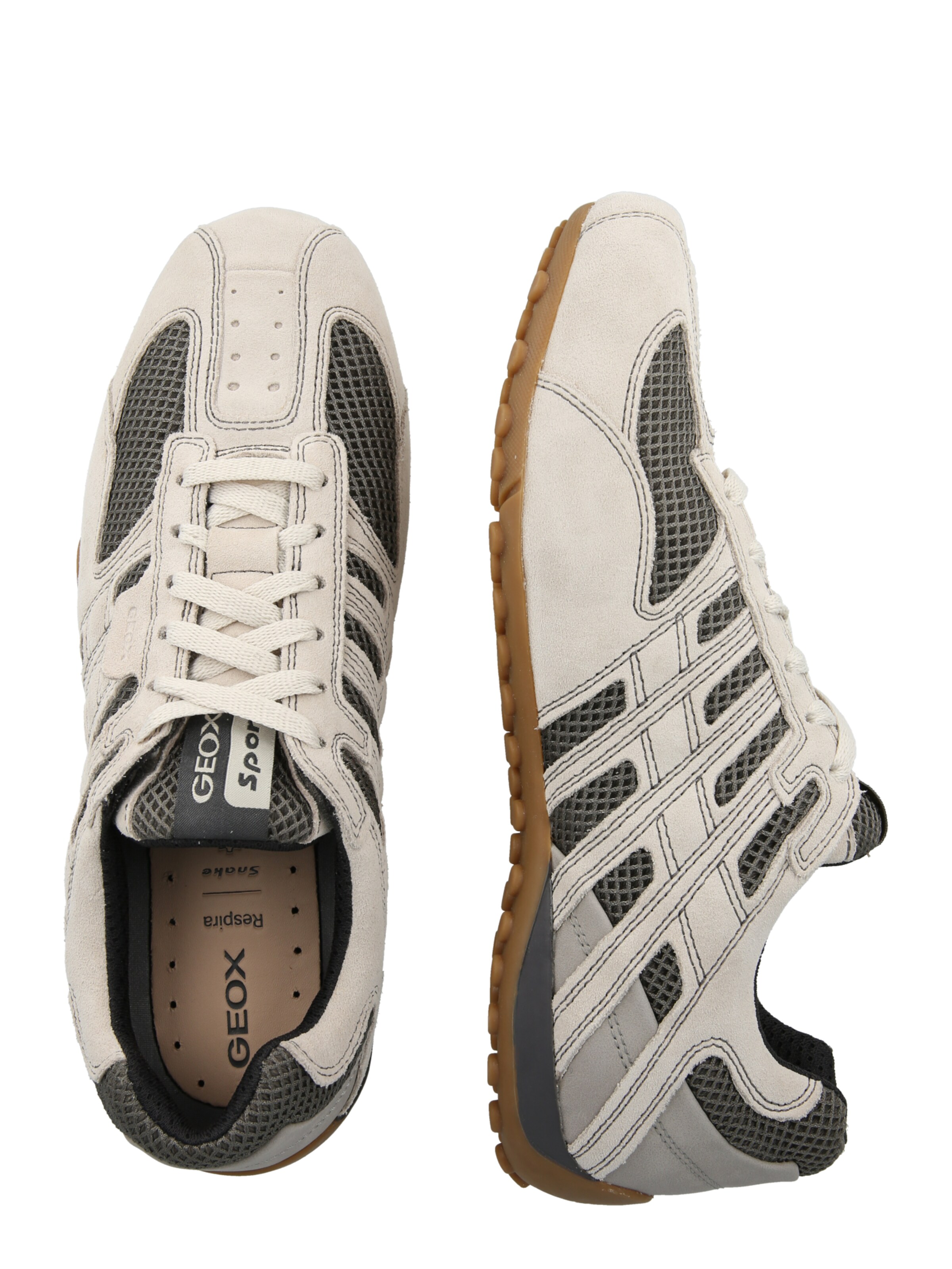 GEOX Låg sneaker 'Snake Original' i beige