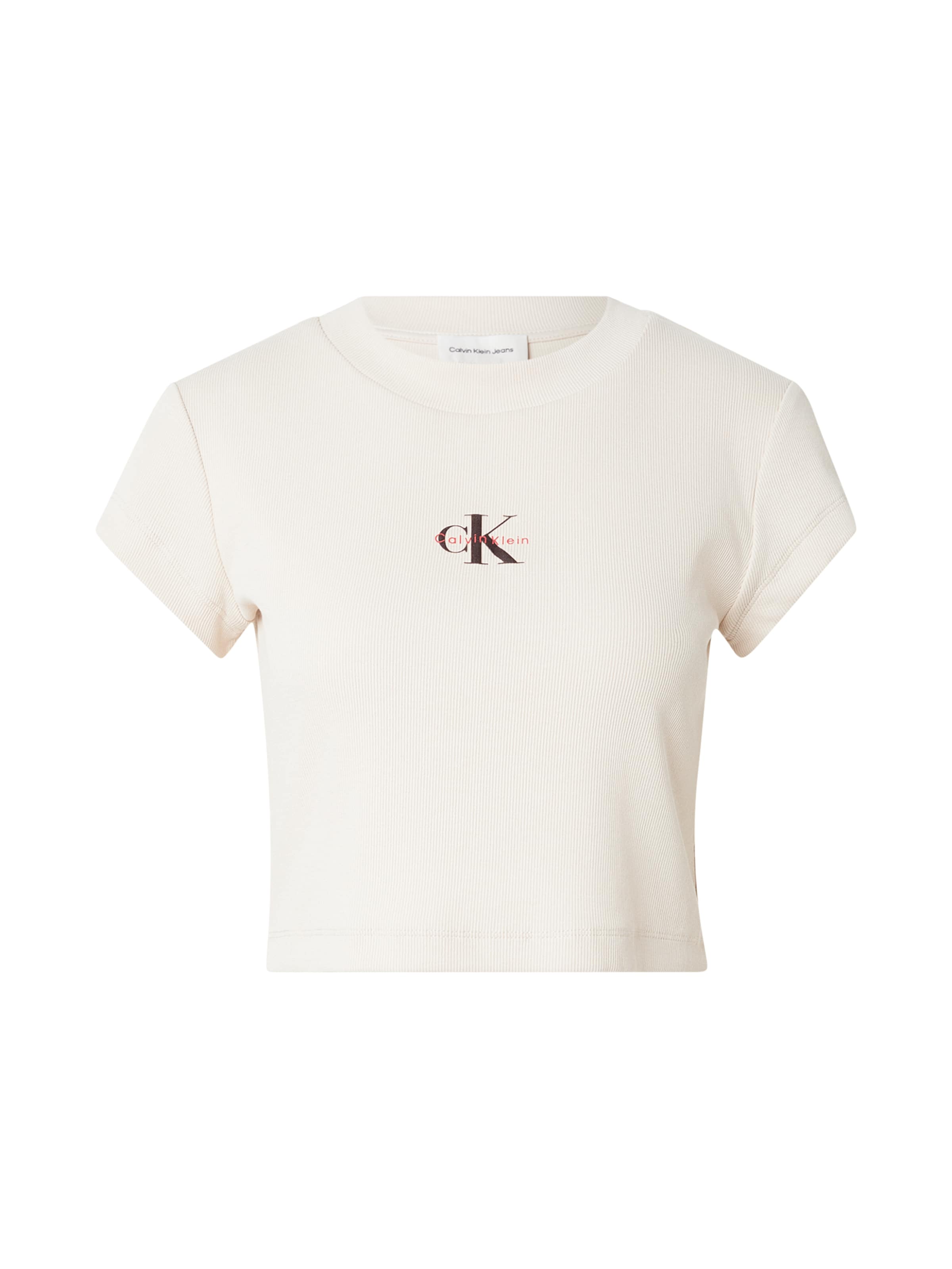 Calvin Klein Jeans Shirt in Beige: voorkant