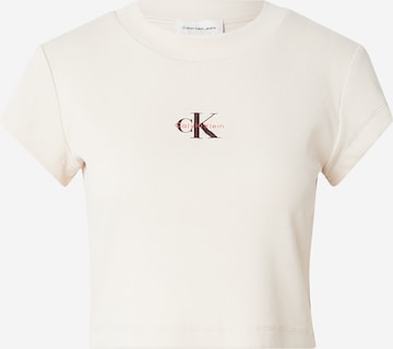 Calvin Klein Jeans Shirt in Beige: voorkant