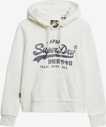 Sweat-shirt Superdry en beige : devant