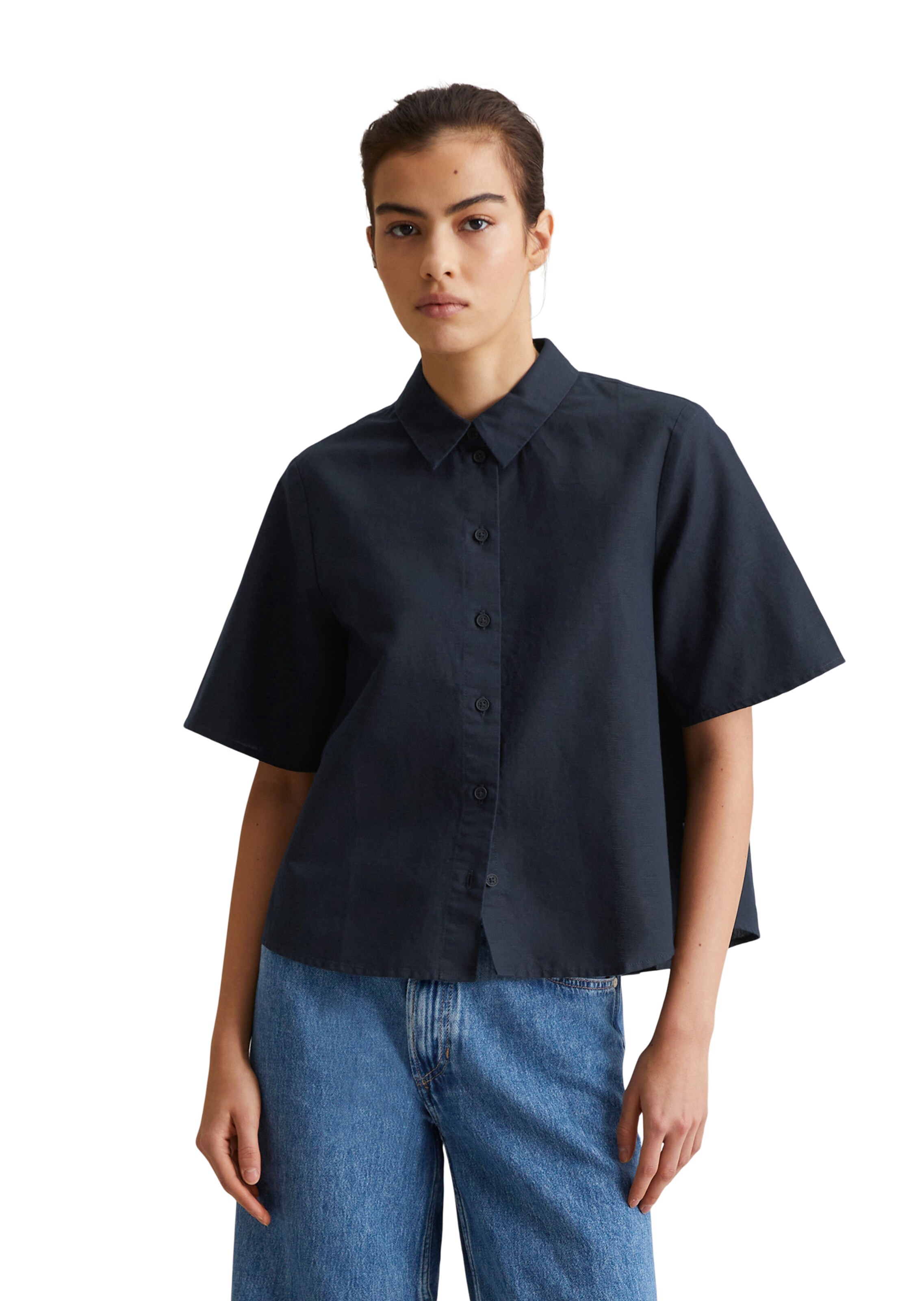 Marc O'Polo DENIM Bluse in Blau: Vorderseite