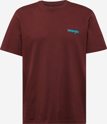 T-Shirt WRANGLER en marron : devant