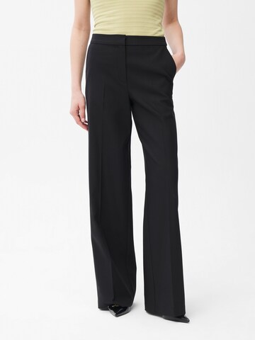 Regular Pantalon à plis adl en noir