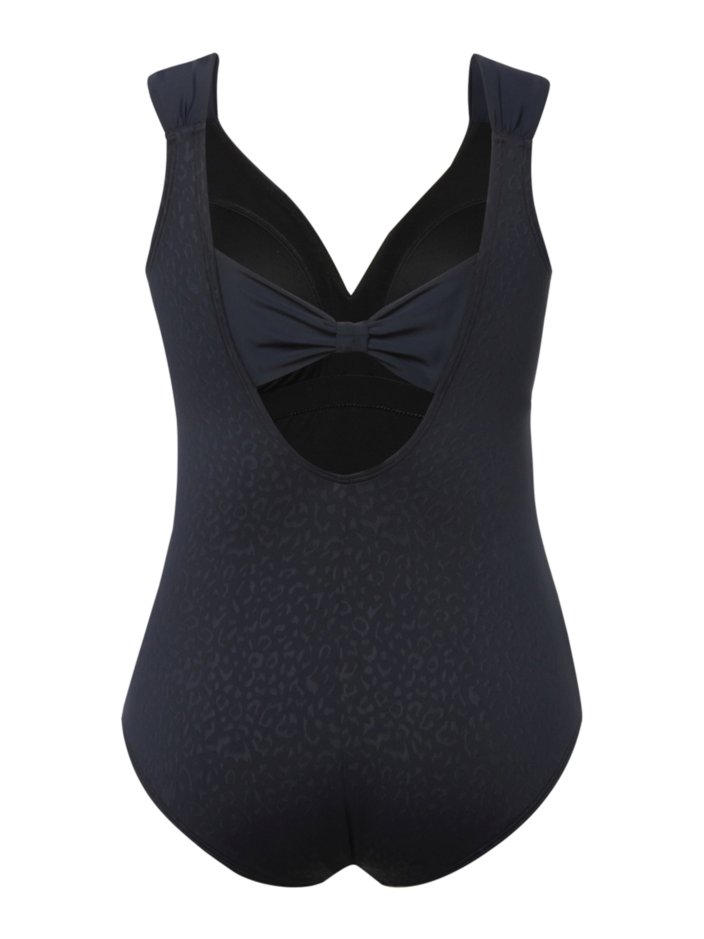 Ulla Popken Bustier Badeanzug 'Leo' in Blau